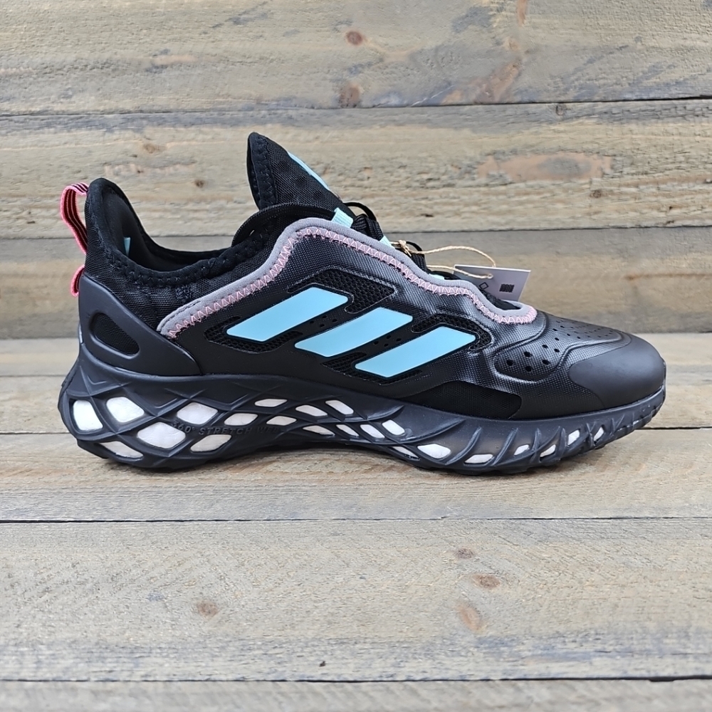 adidas Web Boost Men's Running Sportswear Shoes Carbon/Black/ Bliss Blue - Picture 8 of 12